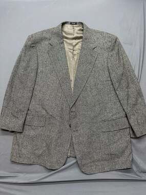 Deansgate Gray Tweed Sport Coat Blazer Jacket Two Button Mens